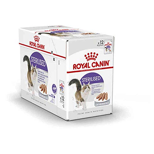 Royal Canin Sterilised, Comida para Gatos - Paquete de 12 x 85 gr - Total: 1020 gr