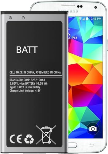 Battery Replacement for Samsung Phone Includes Battery Stickers.Battery for samsung Galaxy (Galaxy S5)