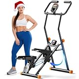 Escalón para gimnasio en casa, máquina escaladora vertical de 350 libras con pantalla LCD, pedales antideslizantes y...