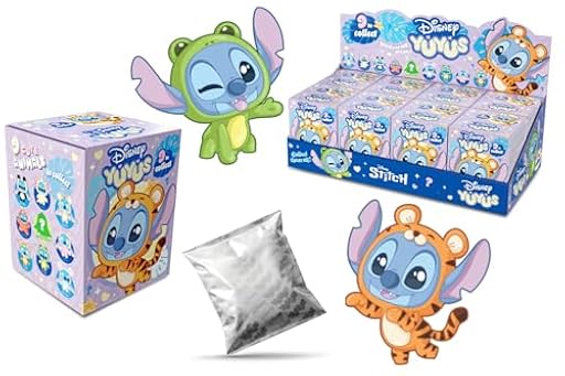Disney YuYus Stitch, Caja Sorpresa, Colgante Decorativo (Charm) Coleccionable 9 diseños Diferentes de Peluche y Vinilo para Bolso, Mochila o Llaves, 12 cm, +0 Meses (6315870778) | Ya disponible en tu tienda friki favorita! En mundofriki.es!