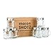 Premium Vials - Mini Mason Jar Shot Glasses with Handles (Set of 8) – Leak-Proof Lids - Great For Shots, Drinks, Favors, Candles And Crafts