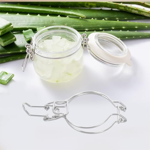 NUOBESTY Kavanozlar için tel kıskaçlar, 12 adet, paslanmaz çelik, yay mekanizmalı, mutfakta hava geçirmez kilit için - Görsel 4