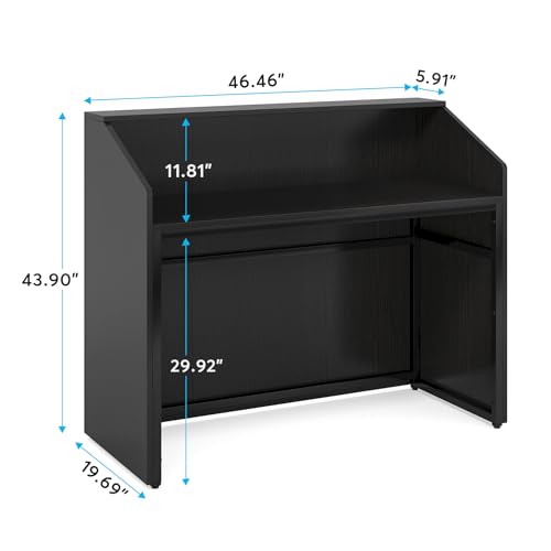 image for Tribesigns Reception Desk with Counter, Modern Front Desk Reception Ro