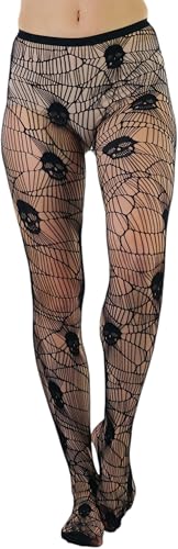 Image of ToBeInStyle Women's Skull Crossbones Skeleton Pirate Symbol Hosiery Tights & Thigh High Stockings