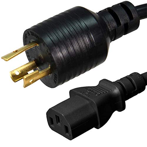 Iron Box - NEMA L5-20P to IEC C13 Power Cord - 15ft 14AWG 15A 125V Locking Plug to C13 Connector, Heavy Duty 3-Prong Server Cable for UPS, PDU, Rack Mount, Network Equipment, High Efficiency (15 Foot)