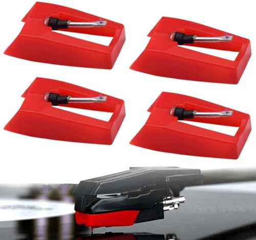 ION レコードプレーヤー 針 レコード針 交換針 MM型 ルビー針 Crosley/Teac など (4個セット)