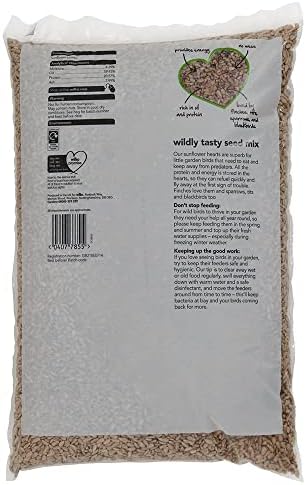 wilko Sunflower Hearts, High Energy Superfood, Suitable to feed on a table, feeder or on the ground, 4kg