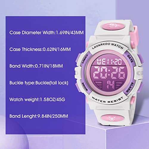 Image of Kids Watch,Boys Watch for 3-15 Year Old Boys,Digital Sport Outdoor Multifunctional Chronograph LED 50 M Waterproof Alarm Calendar Analog Watch for Children with Silicone Band,Kids Gift
