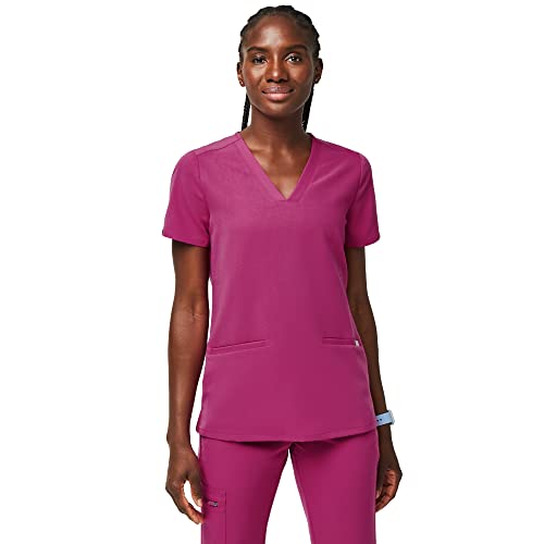Figs Casma Three-Pocket Scrub Top For Women - Raspberry Sorbet, Xx-Small #TOP14