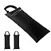 TOPTIE 2 Pack Yoga Sandbag Weighted Bag for Fitness Yoga Bolster, Black Unfilled Sandbag 16 x 7 Inch
