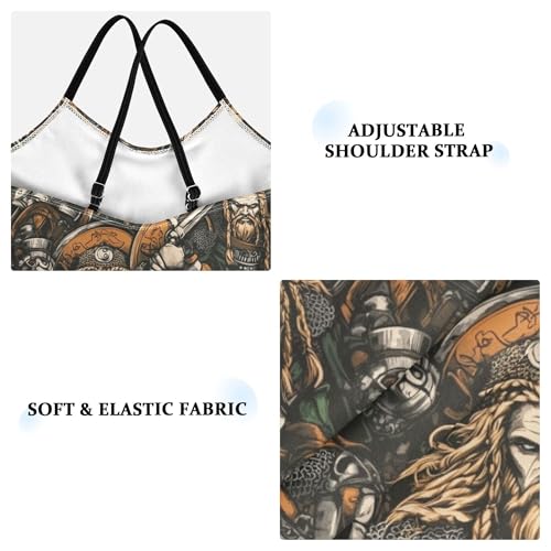 Girls Swimsuits 1 Piecing Bathing Suit Girl Swim Suits for Girls Beach Swimwear Viking Colorful Vintage Pattern3