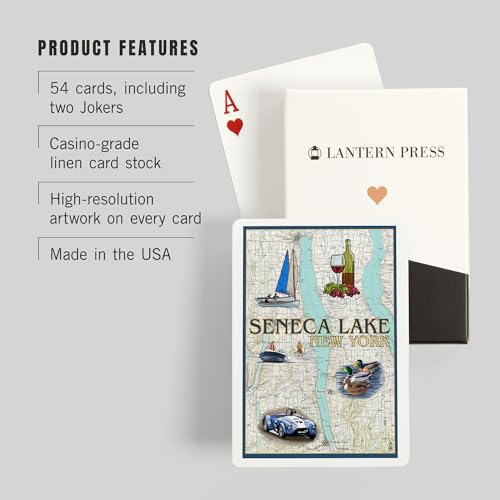 Baraja de 52 cartas tamaño póker Seneca Lake miniatura 3