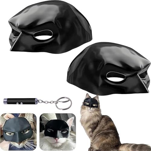 Lista de Mascara batman - los preferidos. 44 Mascara de Gato,Bat Cat Mask 2 Piezas + Laser Apuntador,Máscara de Gato Murciélago para Cosplay,Halloween para Gatos Sombrero Estilo Murciélago,Accesorios Divertidos para...