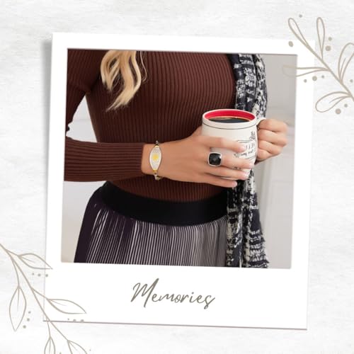 Divoti Custom Engraved Medical Alert Bracelets for Women | 4-Line Personalized Emergency ID | Mesh/Square Rolo Chain with Grand Filigree Tag4