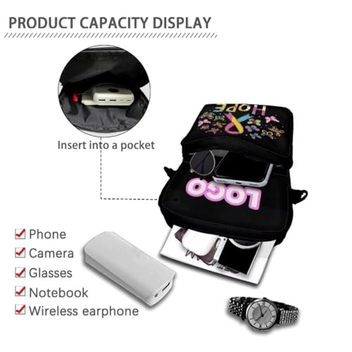 Image of Crossbody Bag for Women Sling Purse Pink Ribbon Cell Phone Holder with Straps