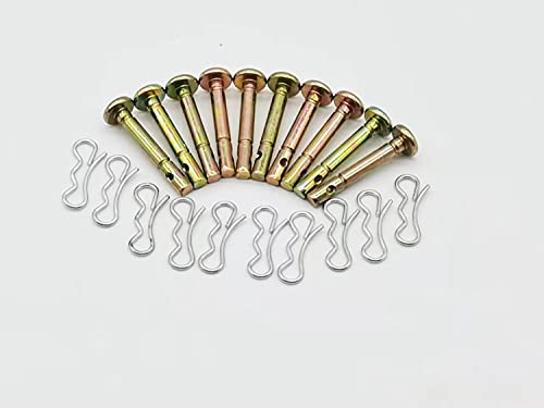 Kerlsta,10 Pcs,Replaces Part # 738-04155 and 714-04040 Shear Pin and Cotter Pin fits for Brand and Model MTD , CUB & Troy-bilt adn Snow Blower.Thrower Length 1.89-inch