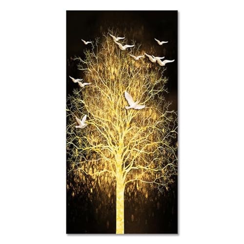 Kit Complet 5D Diamond Painting Noël 60x180cm Grand Peinture Diamant Arbre d'Or DIY L-1651