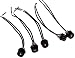 Creative Hobbies 5 Pack of Rotary Style On/Off Canopy Light Switch, Lamp Switch, 3/1 amps at 125/250V, Metal Bushing with 6 Inch Wire Leads Stripped Ends