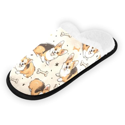 Bone Star Slippers For Women Men Soft Memory Foam Non-Slip Animal Winter Indoor House Shoes Travel Slipper2