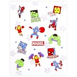 un doudou ベビー タオルケット 85×115cm マーベル アベンジャーズ 表側ガーゼ 裏側パイル地 綿100% ホワイト NM1812-AG