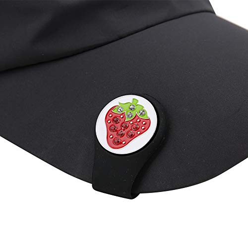 image for Heitune Silicone Compact Golf Ball Marker Fruit Pattern Hat Clip Cap C