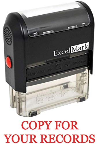 Copy for Your Records Self Inking Rubber Stamp - Red Ink (ExcelMark A1539) - //coolthings.us