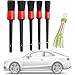 Produktbild Hogdseirrs Auto Pinsel Set, Auto Reinigungsbürsten Set, Auto Detailing Bürsten, Auto Detaillierung Pinsel Perfekt zur KFZ LKW Reinigung und Klimaanlage reinigen, Car Detailing Kit, 6er-Set