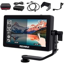 FEELWORLD F6 Plus V2 +Battery+Bag 6 Inch Touchscreen DSLR Camera Field Monitor with 3D Lut Small Full HD 1920x1080 IPS Screen Suppor 4K HDMI Include Tilt Arm
