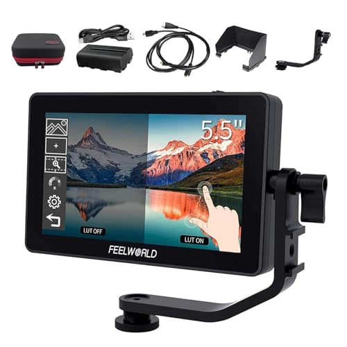 FEELWORLD F6 Plus +obe[+obO 6C` ^b`XN[ fW^჌tJ tB[hj^[ 3D Lut ^ tHD 1920x1080 IPS XN[ T|[g 4K HDMI `gA[t