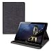 Produktbild kwmobile Hülle kompatibel mit Huawei MediaPad T3 10 - Tablet Cover Case Stoff Dunkelgrau