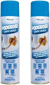 2 Unidades Poderoso Limpa Vidros 400ml Limpa, dá Brilho e Não Deixa Marcas ou Resíduos Kelldrin