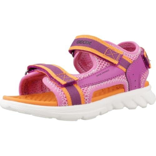 Geox J Sandal AIRADYUM GI, Sandalia, Fuchsia/Orange, 26 EU