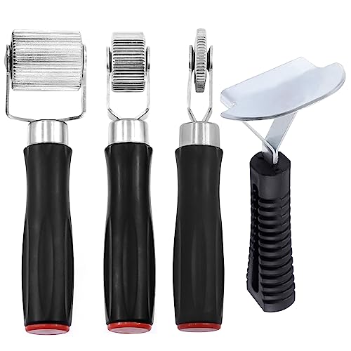 Mardatt 4Pcs 3 Sizes Car Sound Deadening Roller Set with Scraper, 6mm/20mm/40mm Auto Noise Roller Car Sound Deadening Installation Tool for Car Interior Accessories