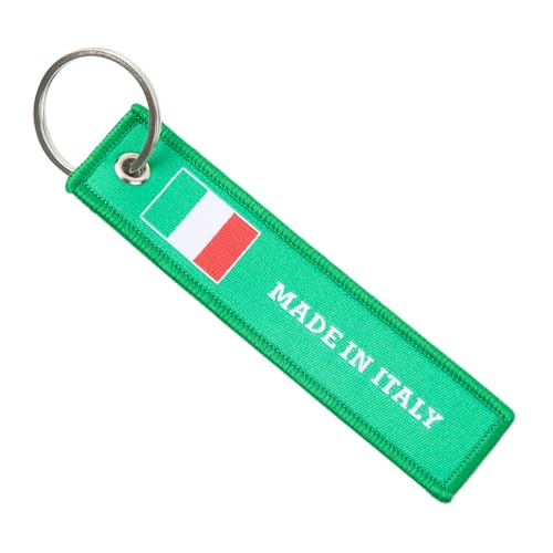 Great 1 Products Italian Flag ''Made In Italy'' Keychain Tag