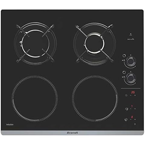 Placa de cocina mixta gas e inducción Brandt BPI6413BM Cover
