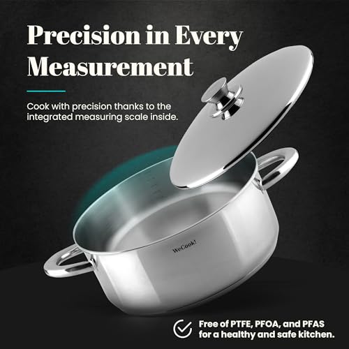 Miniatura 6 de Cazuela Con Tapa De Acero Inox 20cm, Wecook! Pro