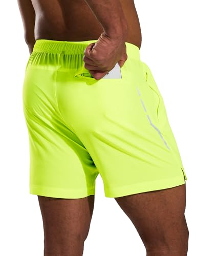 MIER Short masculino de corrida atlética de 12 cm, secagem rápida, leve, treino, academia, treino, a