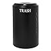Rubbermaid Commercial Silhouette Waste Receptacle, Round, Steel, 26 Gallons, Textured Black (DRR24TTBK)