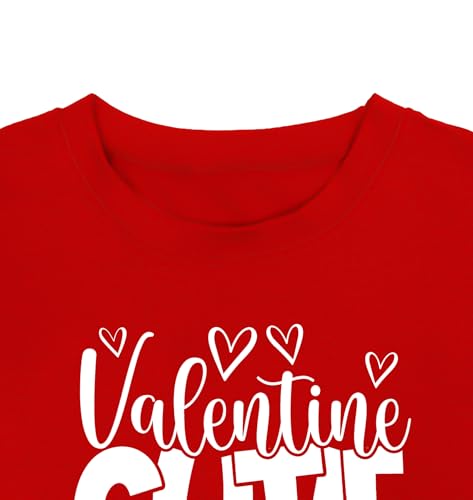 Image of VVNTY Valentines Shirts Toddler Boys Love Heart Graphic Tee Funny Letter Print Tops