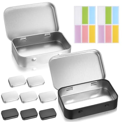 ZHENGYYUU 9 Pcs Caja Metalica Pequeña, Cajas Metalicas Latas Rectangulares Vacías de Metal con Bisagras para Almacenamiento de Dulces Pendientes Llaves Monedas (Negro, Plateado, 9.7 x 6.3 x 2,1 cm) | Ya disponible en tu tienda friki favorita! En mundofriki.es!