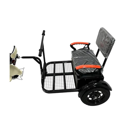 GOCHUSX Remolque Bicicleta, Remolque De Carga Utilitario De Alta Resistencia Carrito para Bicicletas con Ruedas, Cochecito De Paseo con Doble Remolcable
