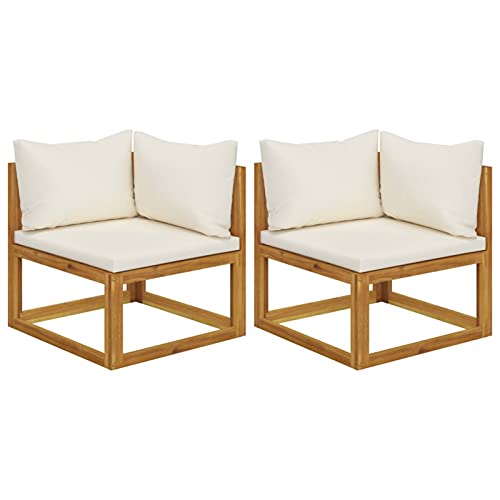 Festnight Gartenlounge Holz Gartenmöbel Set Massivholz Akazie Loungemöbel Terrasse Garten Lounge Sofa Outdoor Sitzgruppe Garten Couch Set Sofagarnitur Terassenmöbel