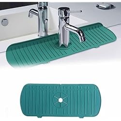 PLABBDPL Protector contra Salpicaduras de Cocina, Alfombrilla de Silicona para Grifo, Alfombrilla de Silicona Absorbente para Fregadero de Cocina, Bandeja de Goteo para Cocina, baño, Fregadero