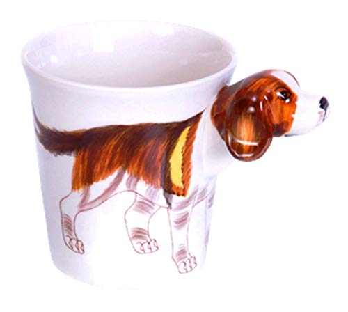 B2SEE Vassoio Cane Beagle– Tazzine – Coppa - Regali Casa Cucina Tavolo ceramica – divertenti - umoristici -originali –animali - fatto a mano