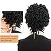 MOONSHOW Short Dreadlock Wig Black Short Braided Wigs for Black Women Faux Locs Hair Wig Afro Curly Kinky Twist Braided Wigs Synthetic 1B Dreads Wigs for Black Women (Natural Black)