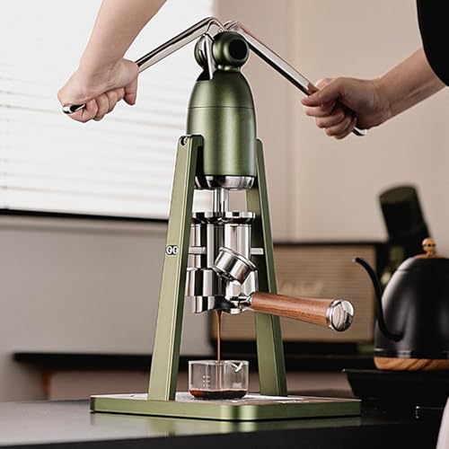 Cafetera espresso manual, máquina portátil de palanca de presión manual con cuenco de polvo y mango para uso doméstico y exterior