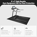 BalanceFrom 7x5 Feet High-Density Gym Equipment Floor Mat, 1/4-Inch Thick PVC – Non-Slip Flooring for Treadmill, Stationary Bike, Elliptical Trainer, Weight Bench, and Heavy Exercise Machines - Image 4