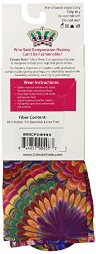 Image of Celeste Stein Therapeutic Graduated Women Compression Socks, Diabetic Socks For Womens, 8-15 mmHg For Regular Calf