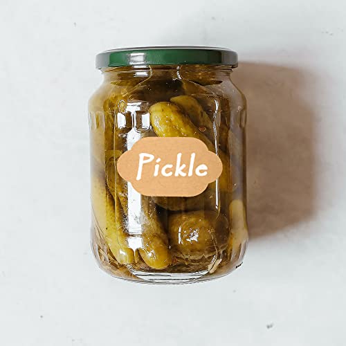 600Pcs Kraft Gift Labels Stickers, Small Sticky Blank Labels For Canning Jars, Write On Holiday Present Labels Gift Tags For Christmas, Easter, New Year Holiday, 2.1'' X 1.2''(Brown-Kraft) #TOP5