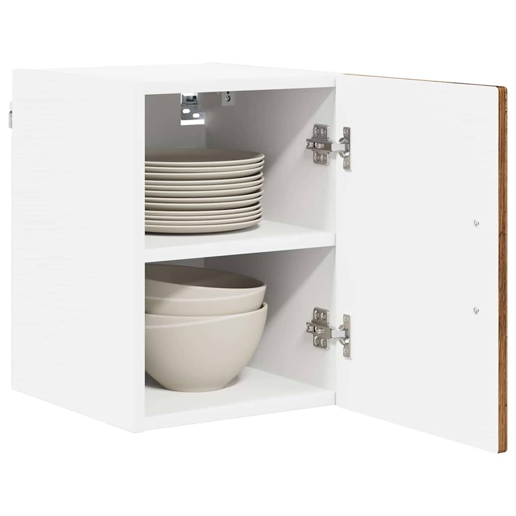 Küchenschrank 2 Stück Holzwerkstoff Altholz 30 x 31 x 40 cm mit Stauraumlösung als praktisches Küchenzubehör für Aufbewahrung und Organisation